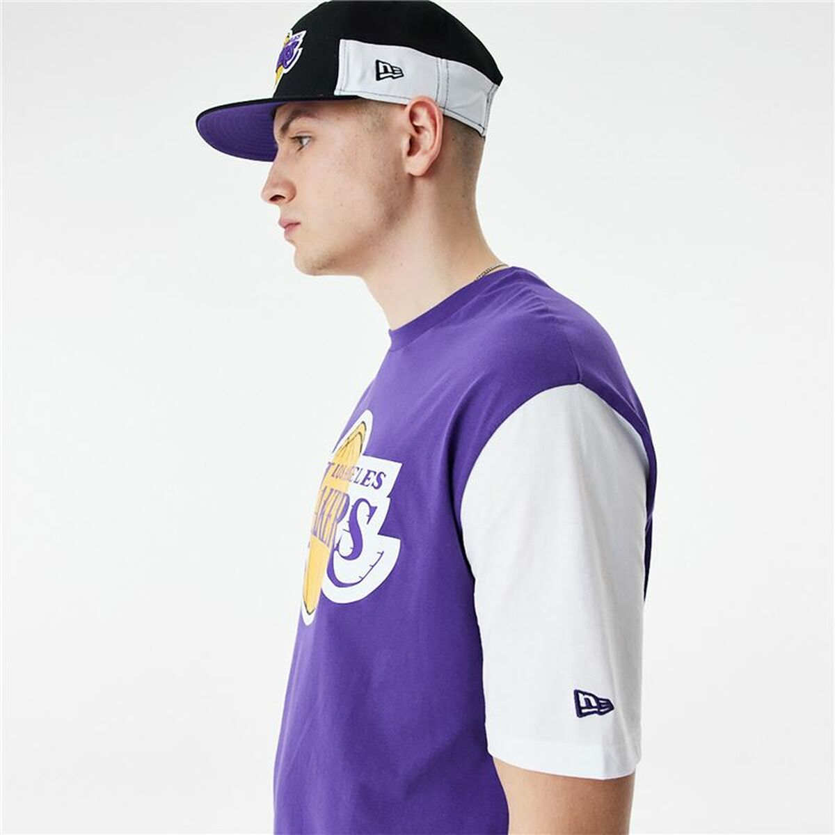 Maglia a Maniche Corte Uomo New Era NBA Colour Insert LA Lakers Viola