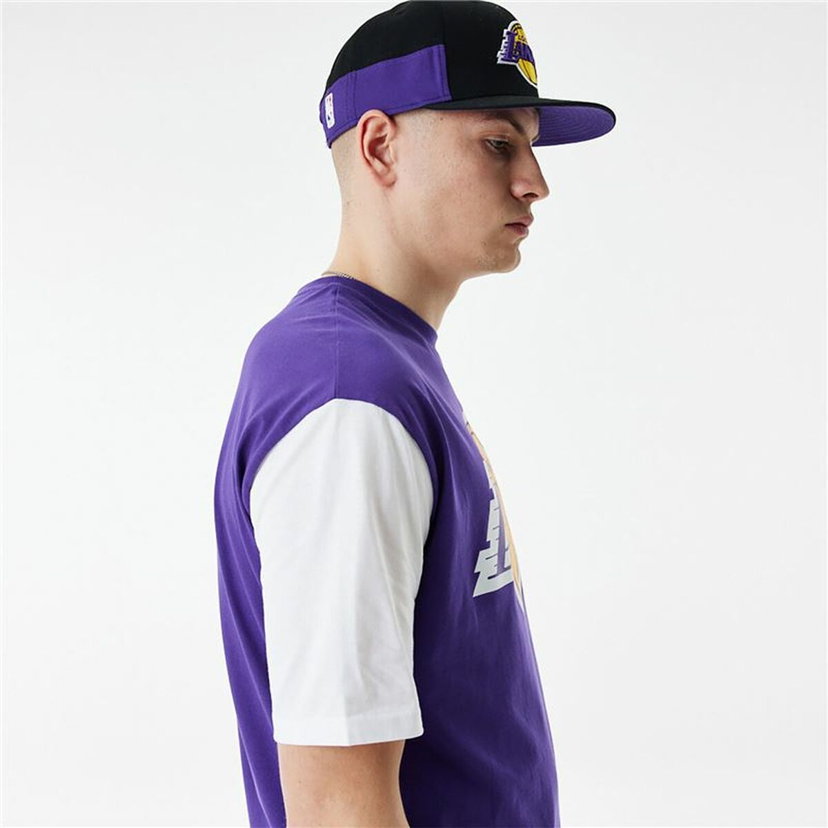 Maglia a Maniche Corte Uomo New Era NBA Colour Insert LA Lakers Viola