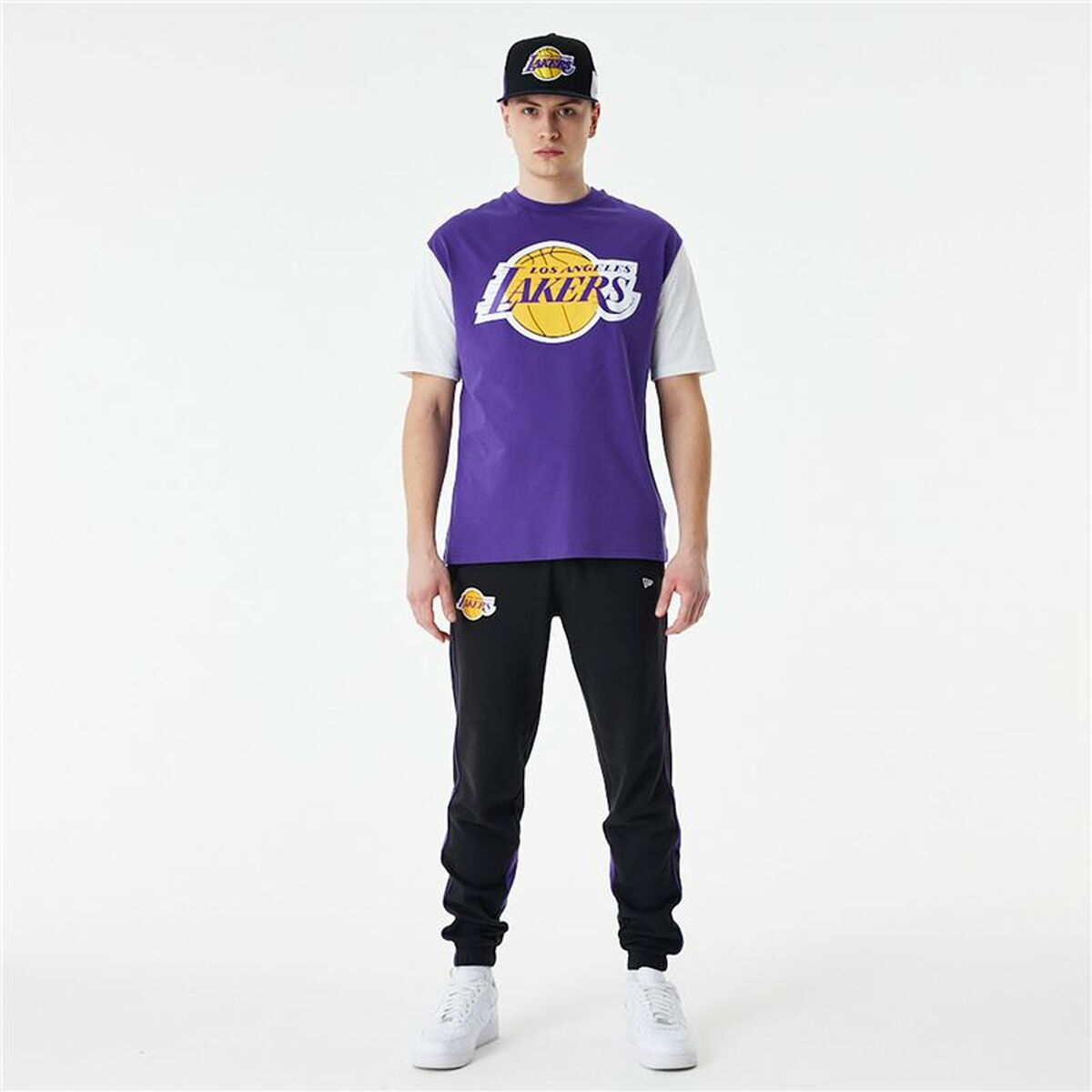 Maglia a Maniche Corte Uomo New Era NBA Colour Insert LA Lakers Viola