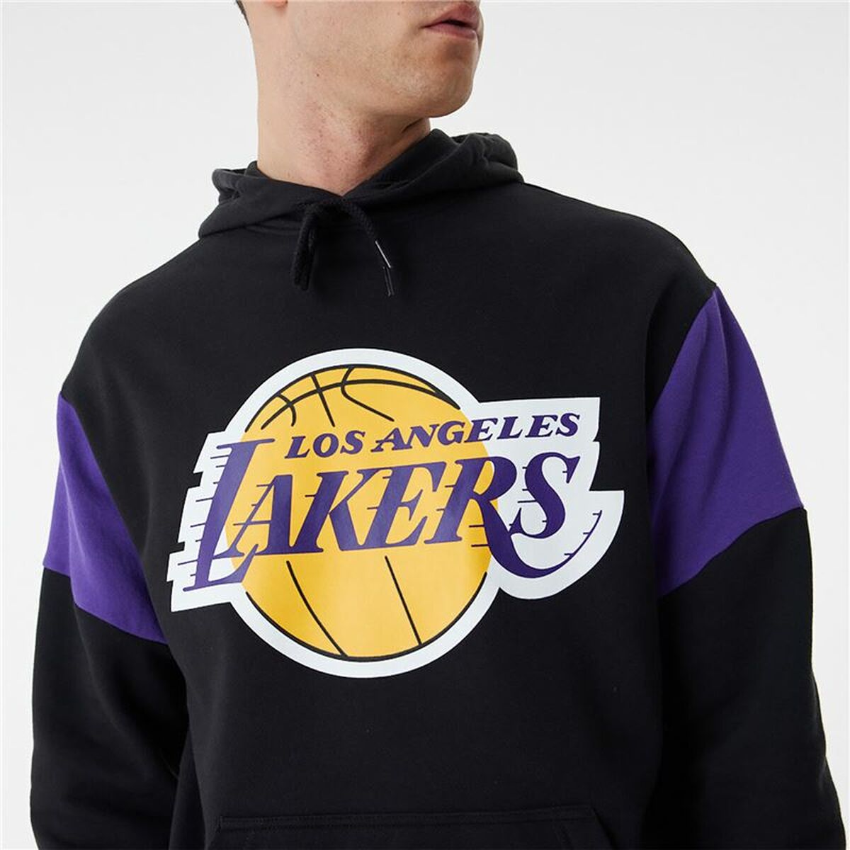 Felpa con Cappuccio Unisex New Era NBA Colour Insert LA Lakers Nero