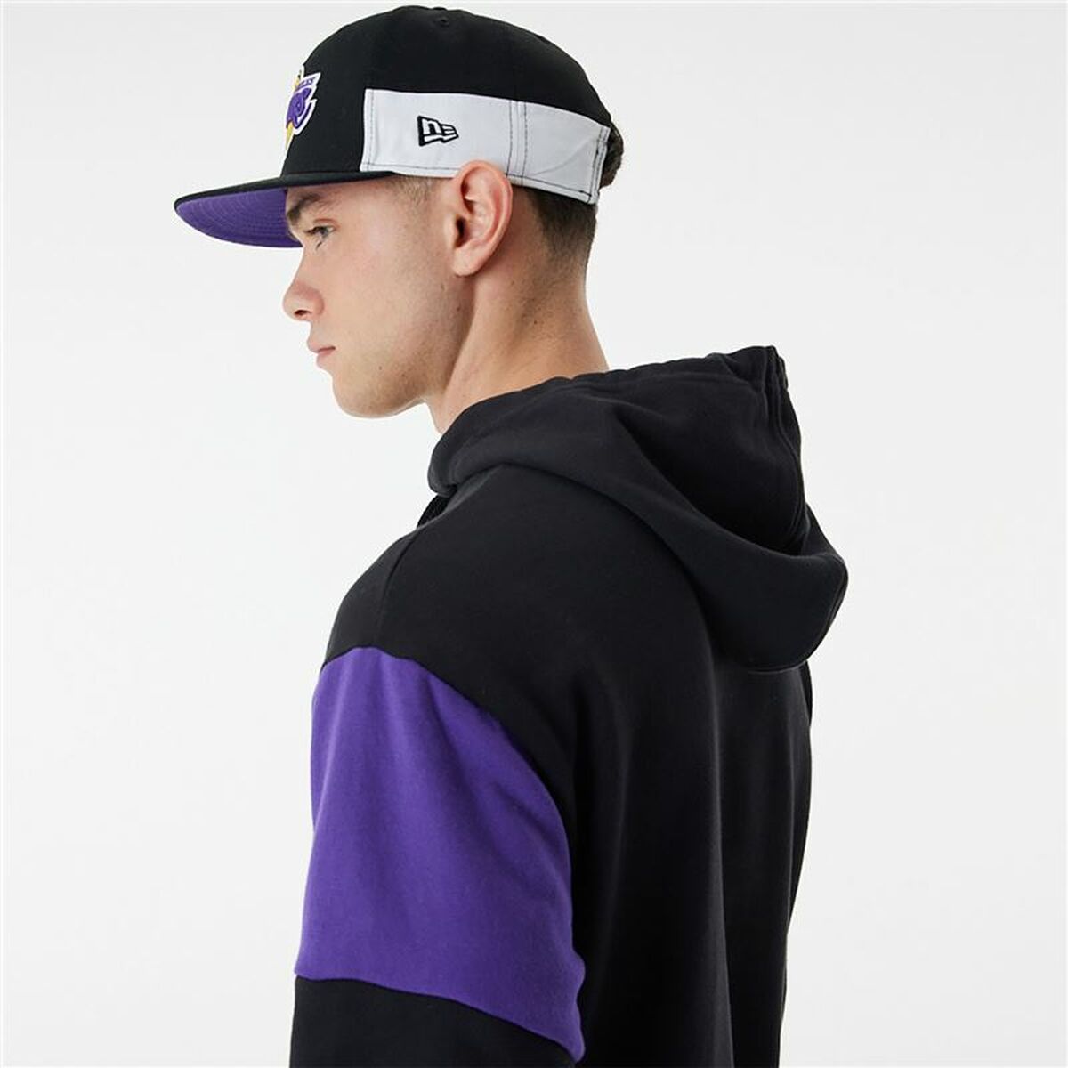 Felpa con Cappuccio Unisex New Era NBA Colour Insert LA Lakers Nero