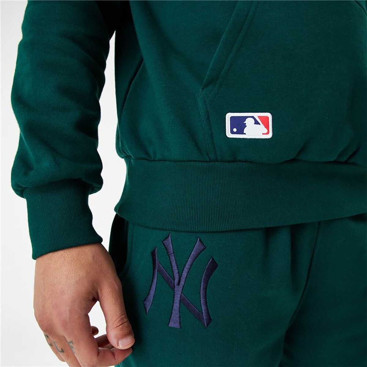 Felpa con Cappuccio Unisex New Era League Essentials New York Yankees Verde scuro