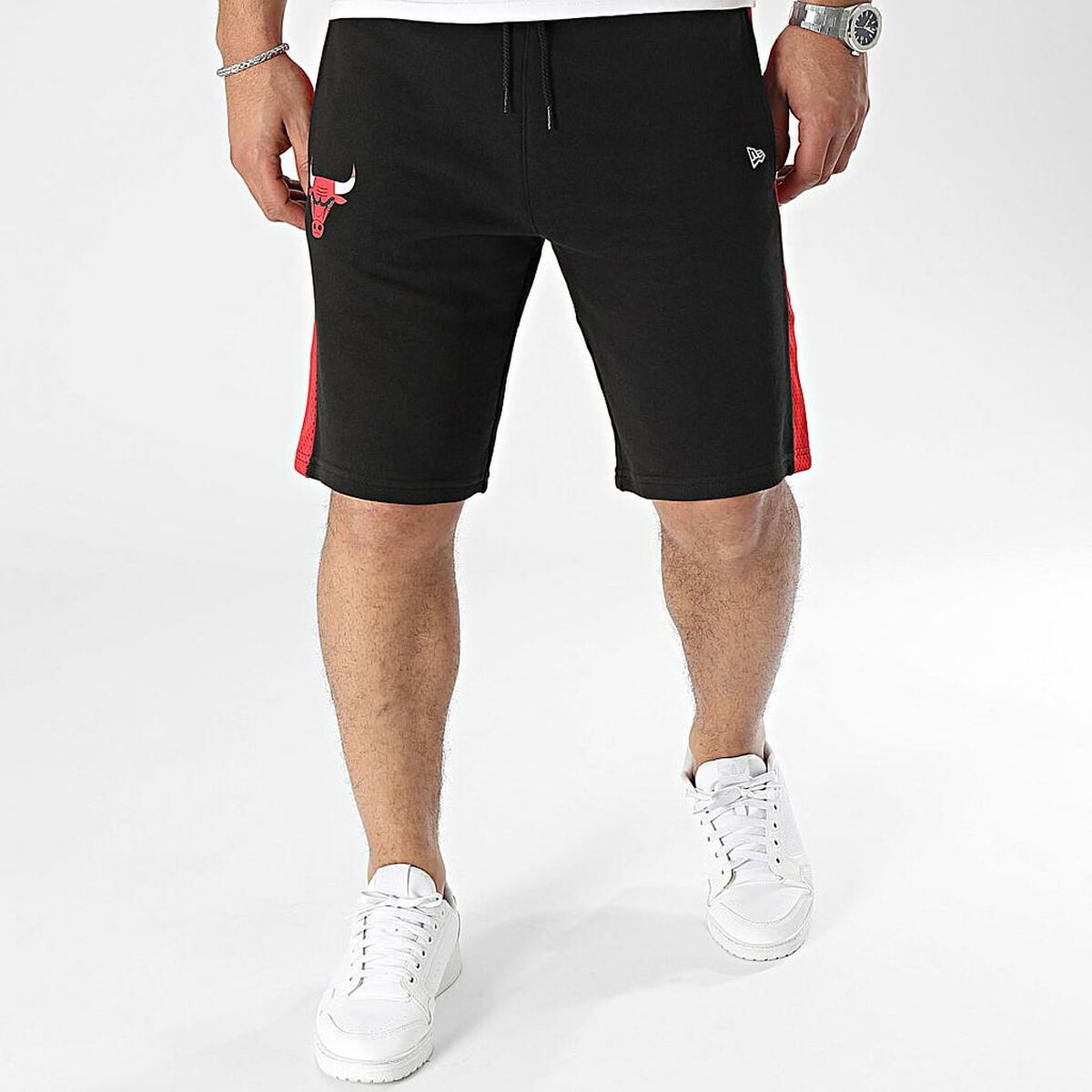 Pantaloni Corti Sportivi da Uomo New Era NBA MESH PANEL OS SHORTS CHIBUL 60435477 Nero