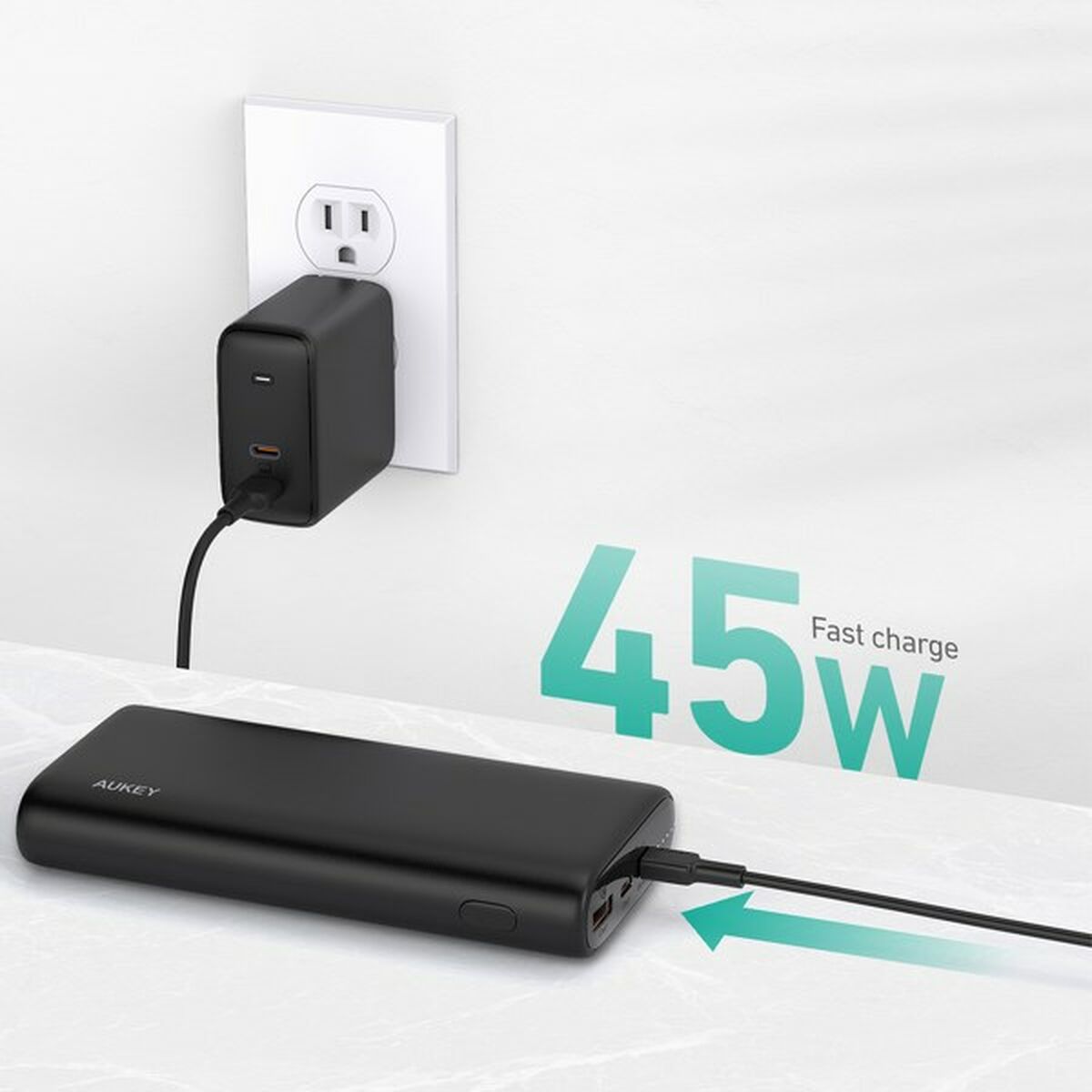 Powerbank Aukey PB-Y37 Nero 20000 mAh