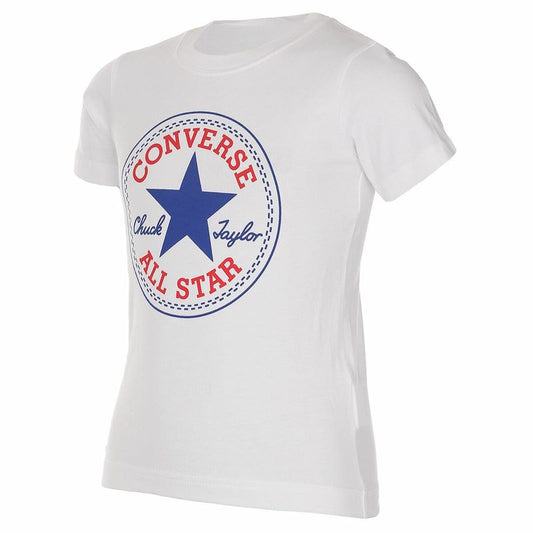 Maglia a Maniche Corte per Bambini Converse  Core Chuck Taylor Patch  Azzurro