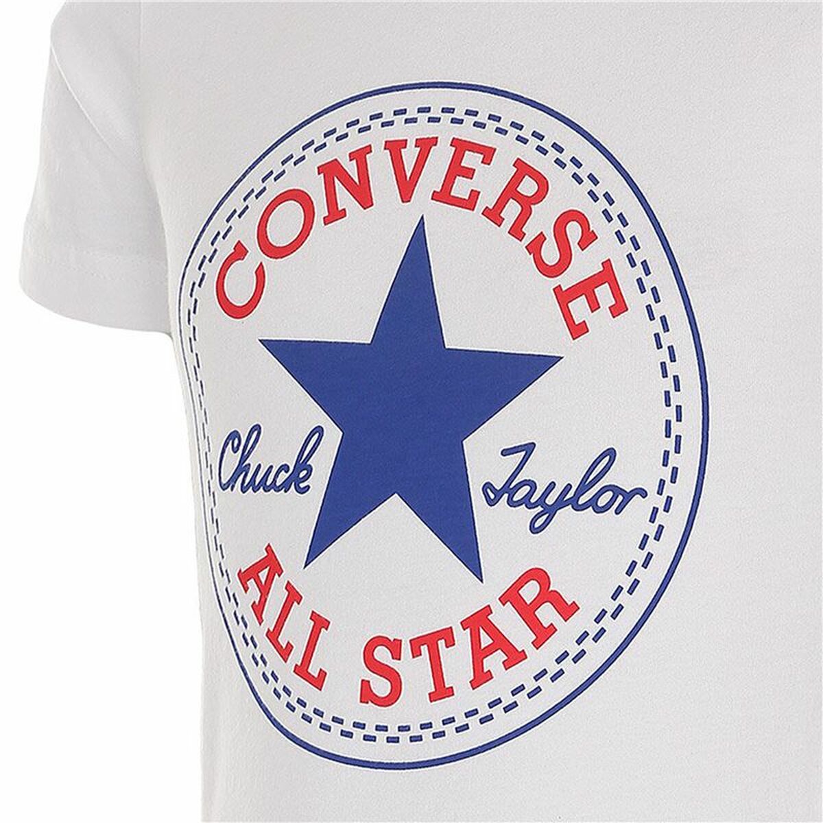 Maglia a Maniche Corte per Bambini Converse  Core Chuck Taylor Patch  Azzurro