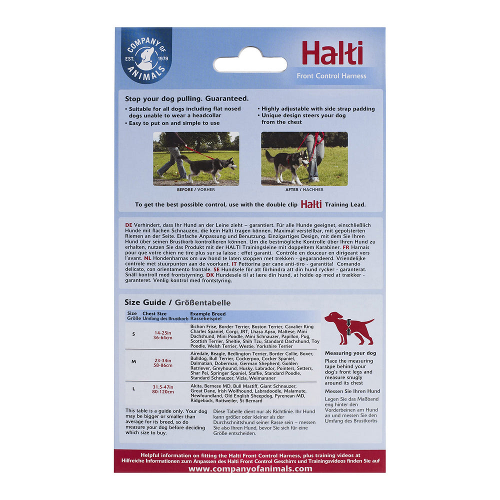 Imbracatura per Cani Company of Animals Halti Nero/Rosso Taglia S (36-64 cm)