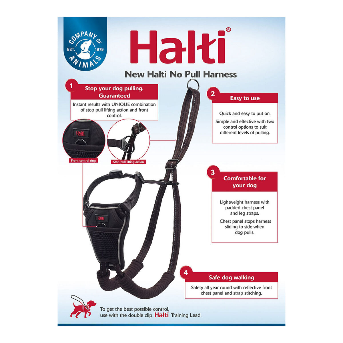 Imbracatura per Cani Company of Animals Halti Taglia S (26-36 cm)