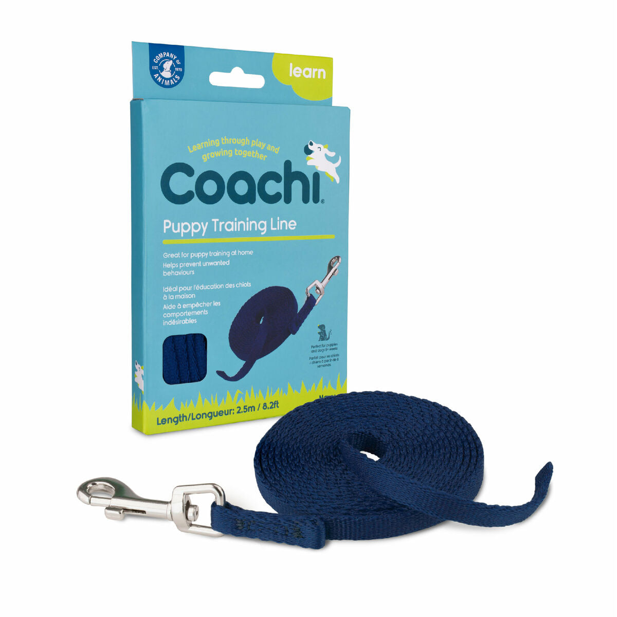 Guinzaglio per Cani Coachi Allenamento Azzurro 2,5 m