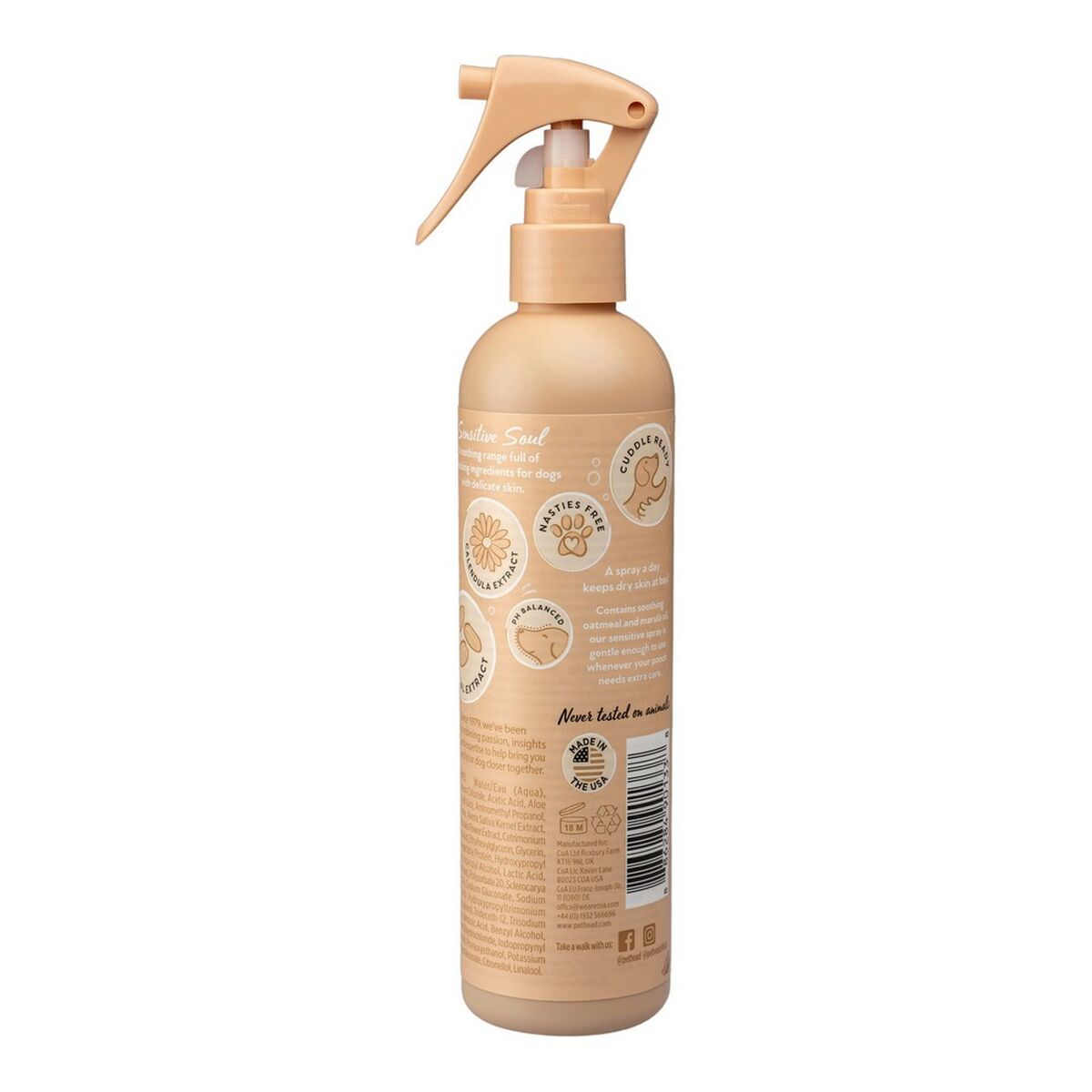 Deodorante Spray Pet Head Sensitive Soul Cane Cocco (300 ml)