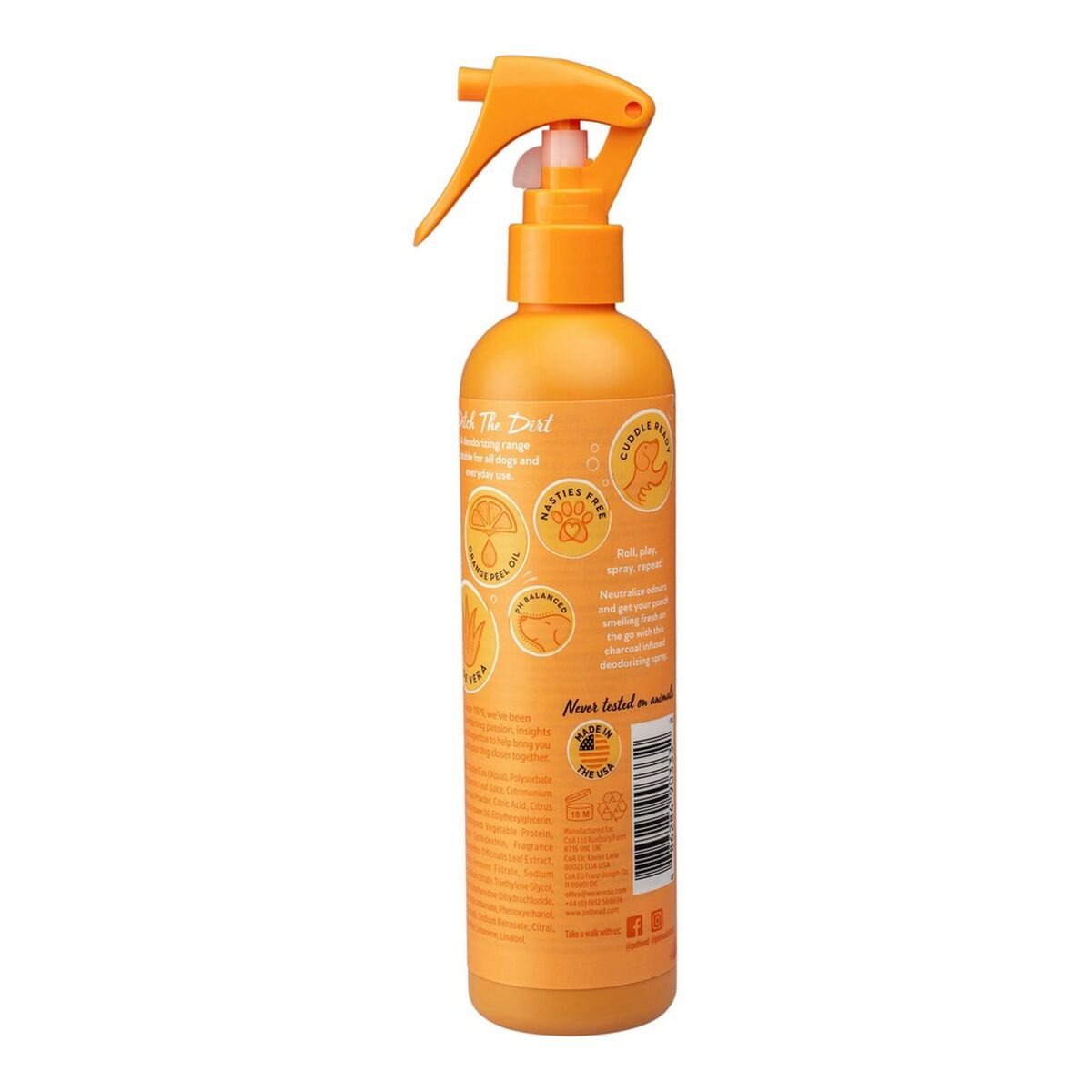 Deodorante Spray Pet Head Ditch The Dirt Arancio Cane (300 ml)