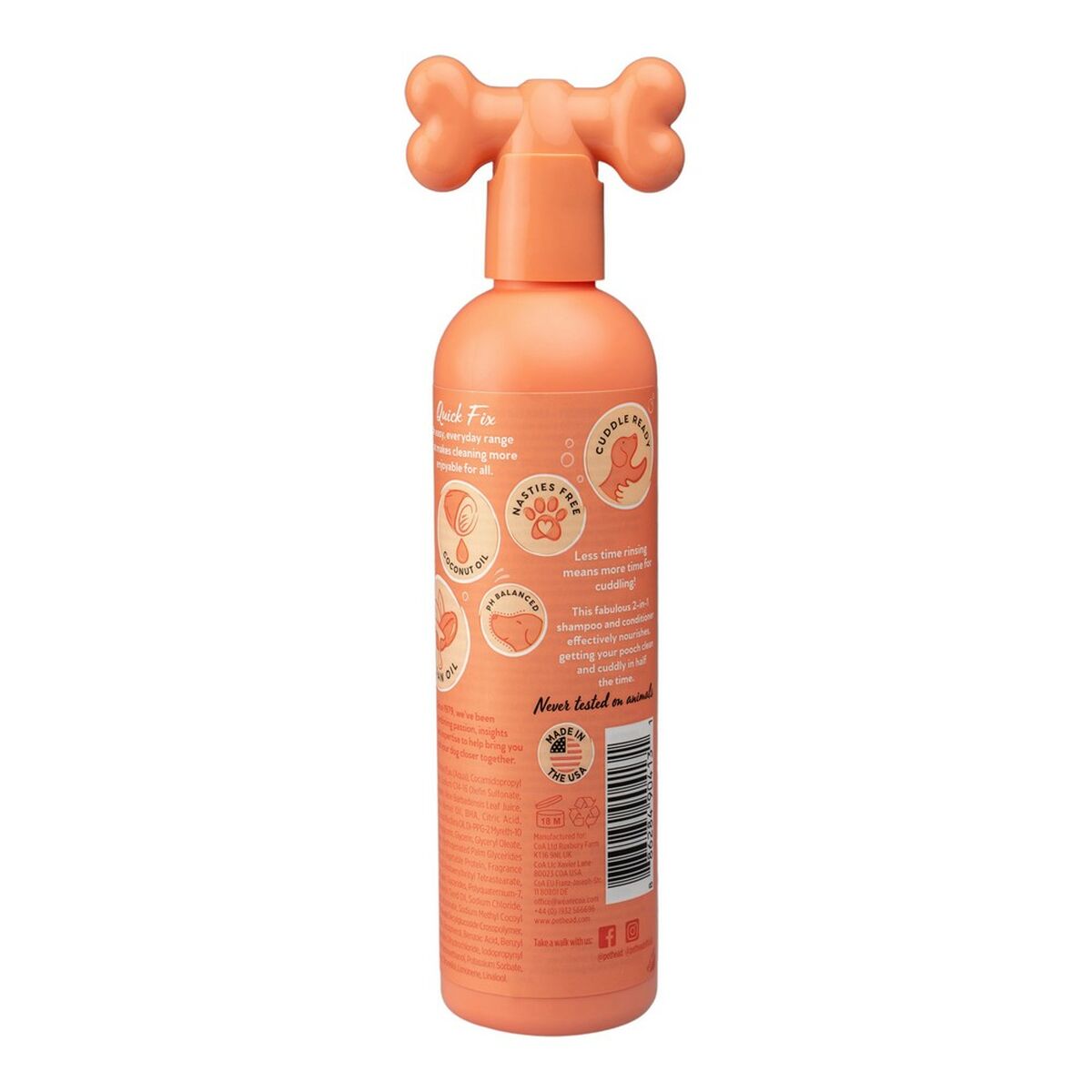 Shampoo e Balsamo 2 in 1 Pet Head Quick Fix Pesca (300 ml)