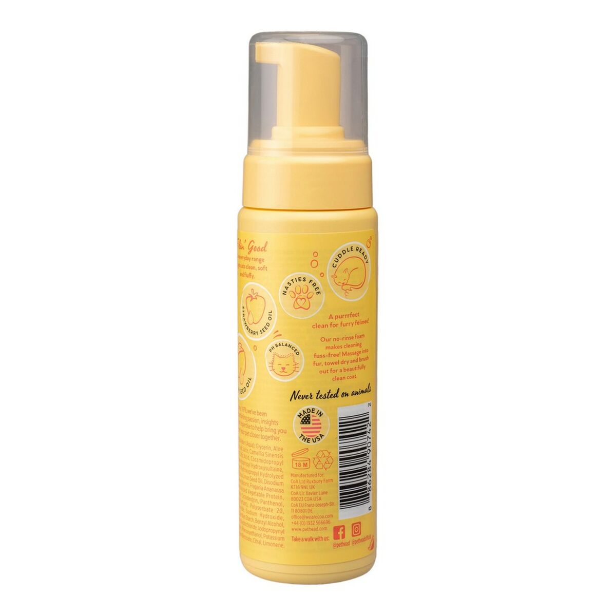 Shampoo Secco Pet Head Felin' Good Schiuma Gatto (200 ml)