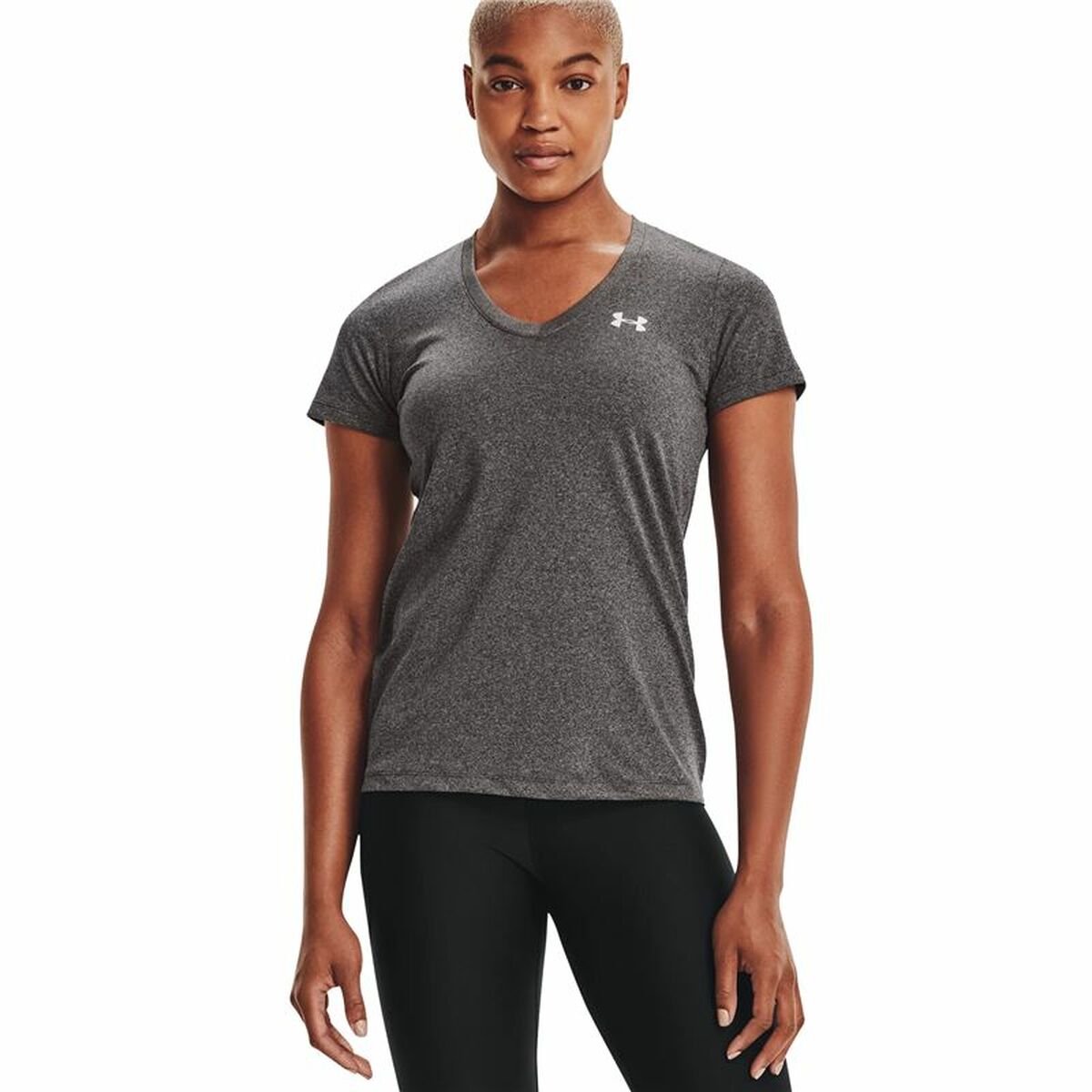 Maglia a Maniche Corte Donna Under Armour Tech SSV Grigio