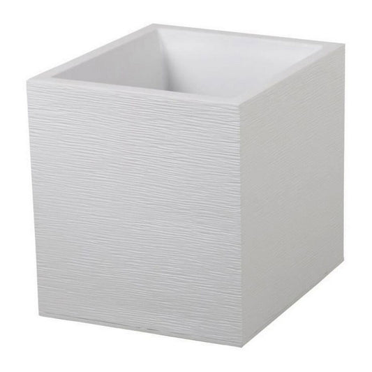 Vaso EDA Graphit Bianco Plastica Quadrato 39 x 39 x 43 cm