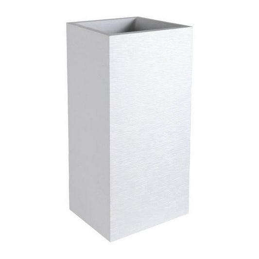 Vaso EDA Graphit Bianco Plastica Quadrato 39,5 x 39,5 x 80 cm