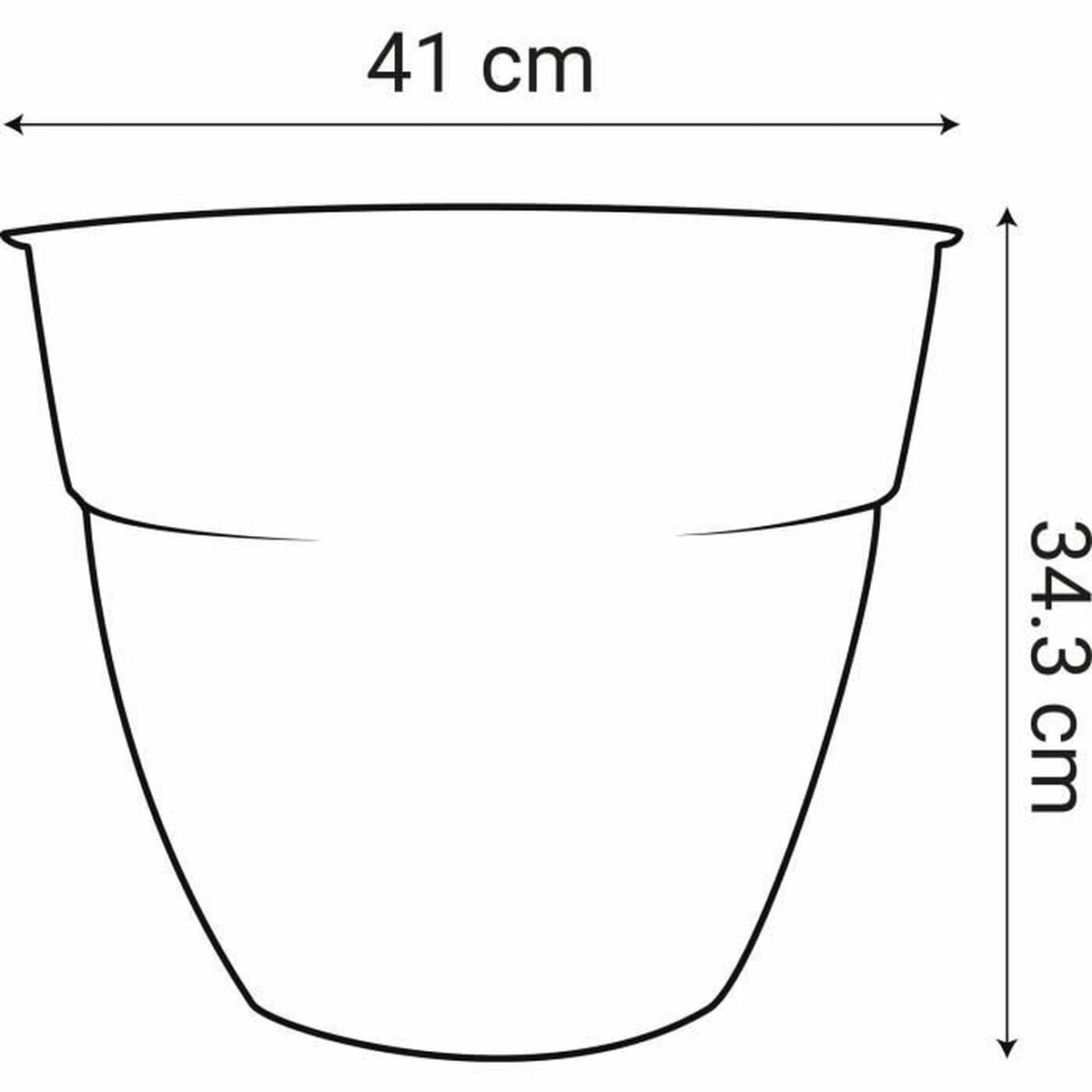 Vaso EDA Rosso Scuro Ø 41 cm Plastica Rotondo Moderno