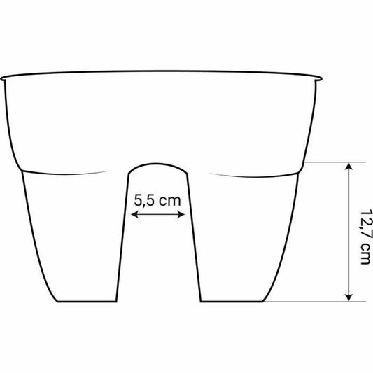 Vaso EDA Verde Plastica Ovale Moderno