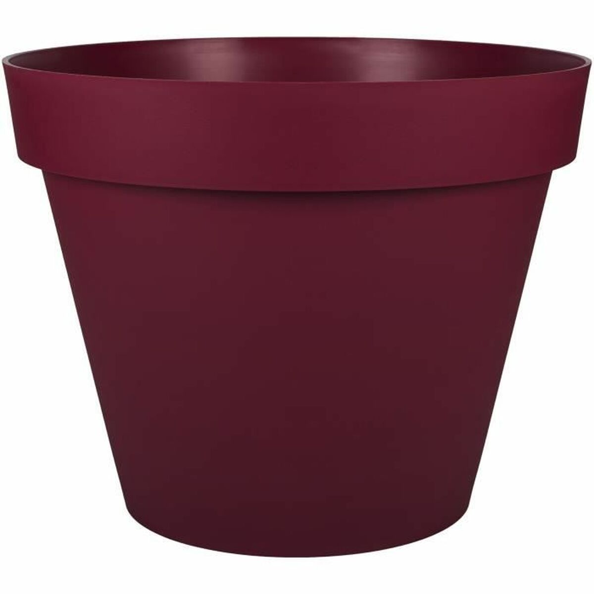 Vaso Ecolux Rosso Scuro Ø 60 cm Plastica Rotondo Moderno