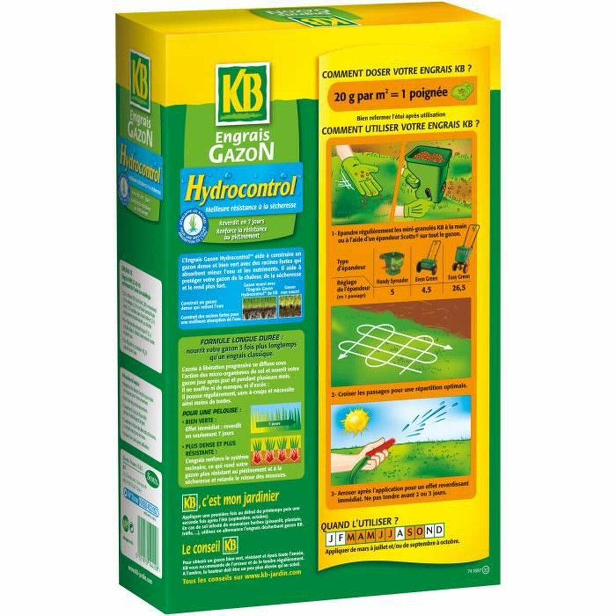 Fertilizzante per piante KB Hydrocontrol Prato 4 Kg