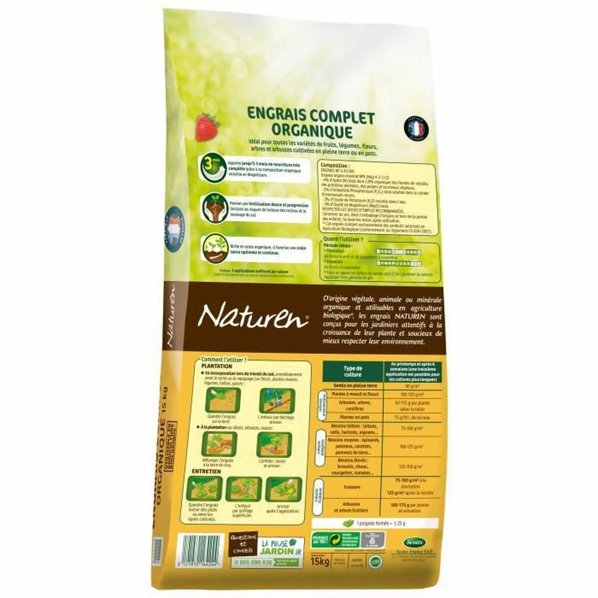 Fertilizzante organico Naturen 15 kg