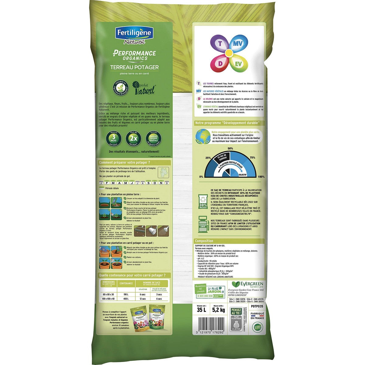 Terriccio Fertiligène Performance Organics 35 L