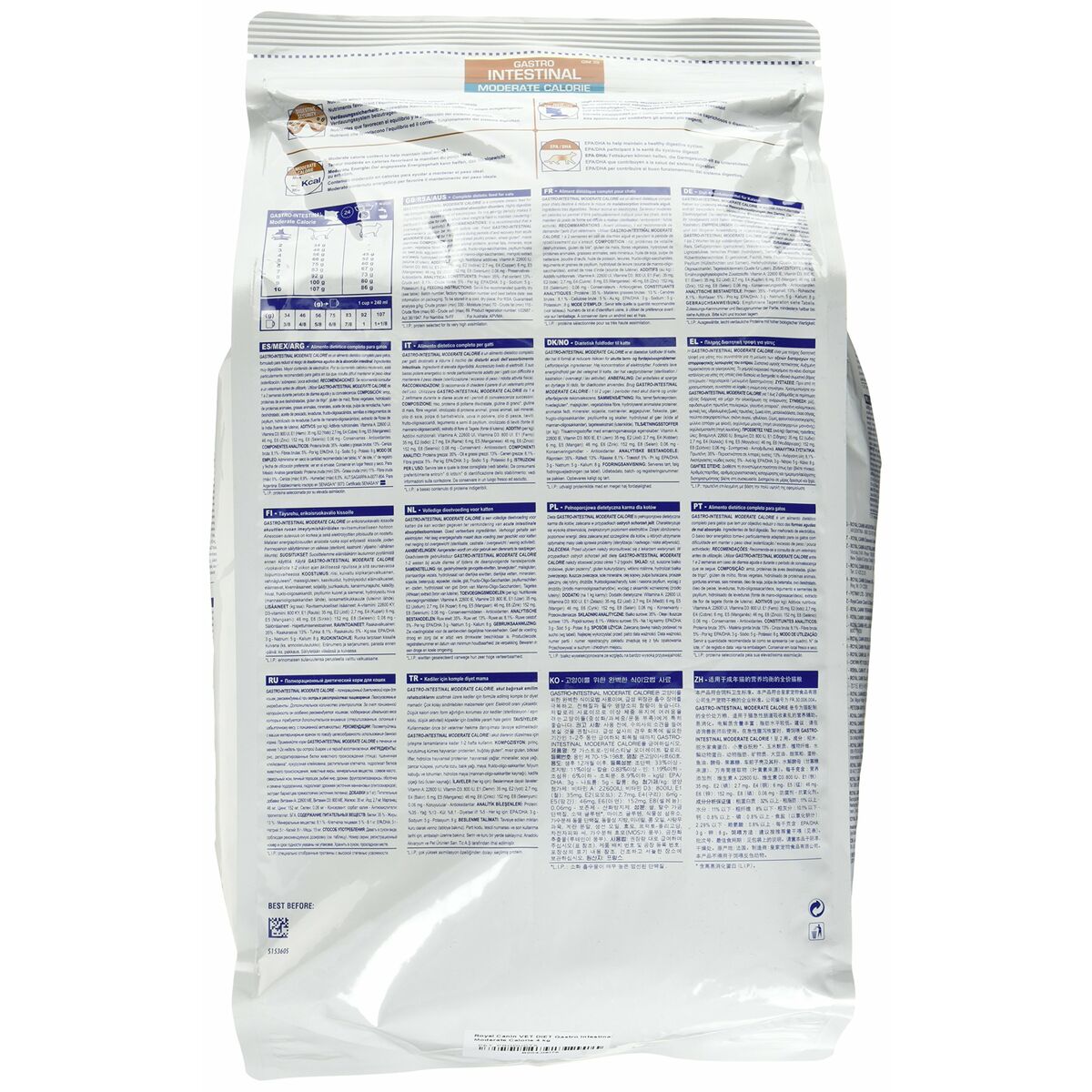 Cibo per gatti Royal Canin Gastro Intestinal Moderate Calorie Adulto Riso Uccelli 4 Kg