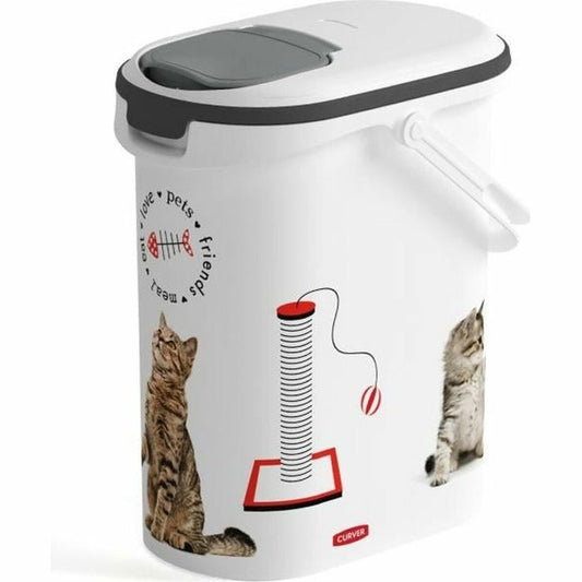 Contenitore per alimenti per animali domestici Curver Love Pets Gatto Bianco 4 Kg