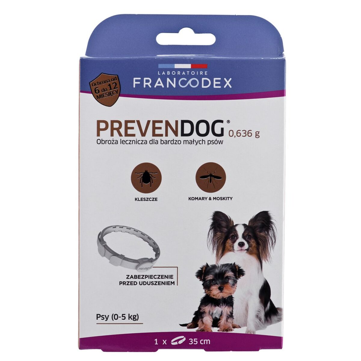 Collare antiparassitario Francodex PrevenDog Zecche