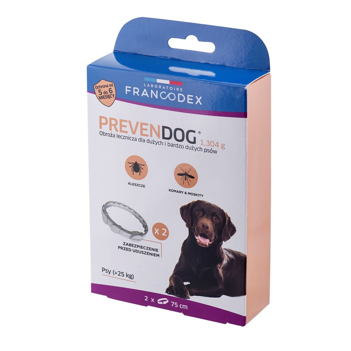 Collare antiparassitario Francodex PrevenDog Zecche 2 Unità