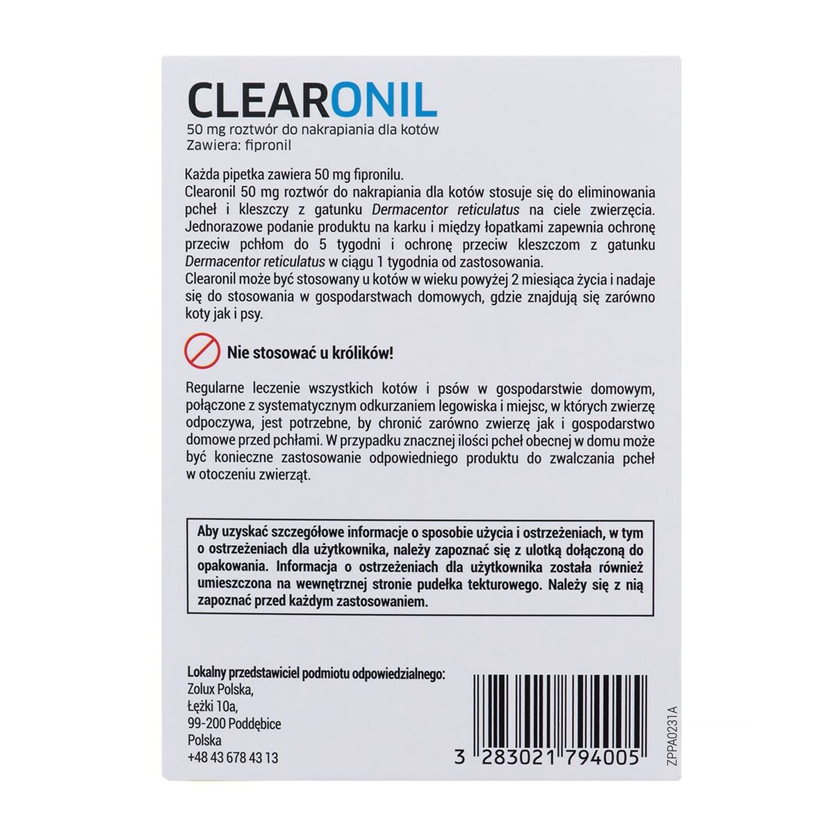 Gocce Francodex Clearonil Pulci e zecche 3 x 50 mg