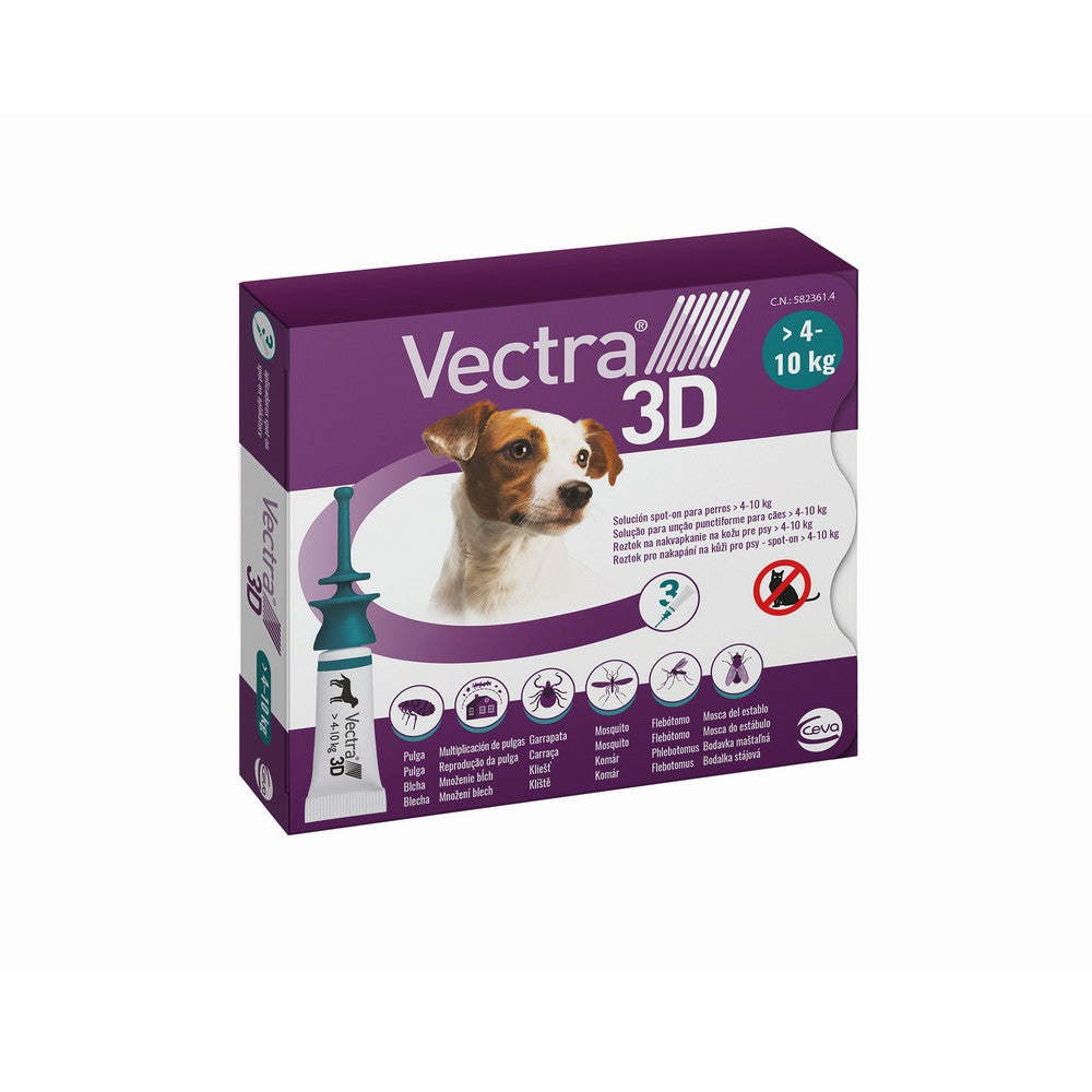 Pipetta per Cani Ceva 3D S 4-10 kg 3 Unità