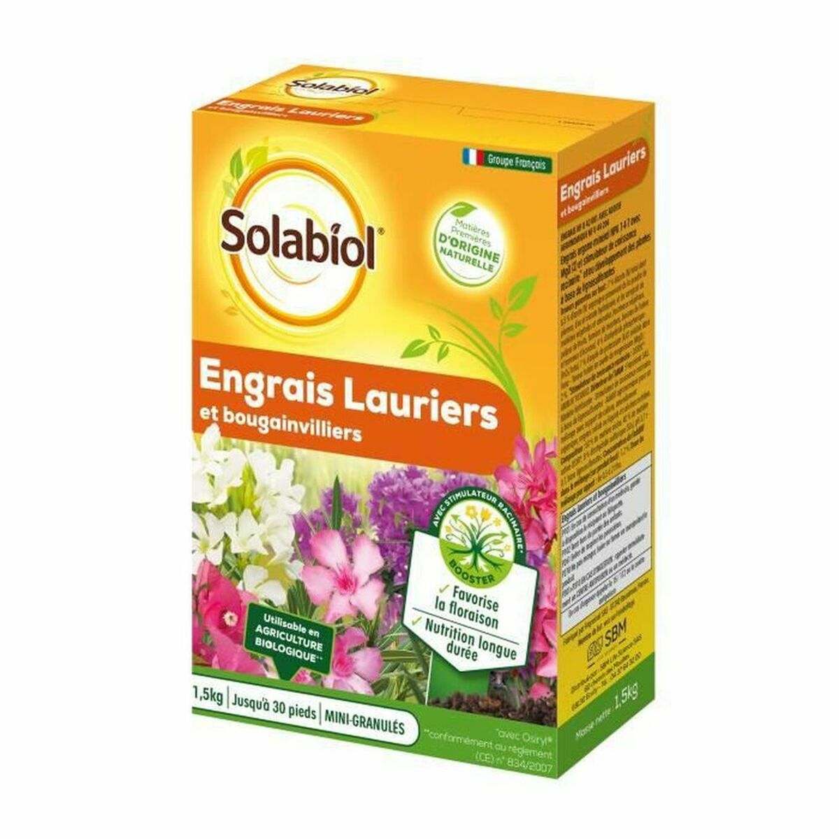 Fertilizzante organico Solabiol Laurel Bougainvillea 1,5 Kg