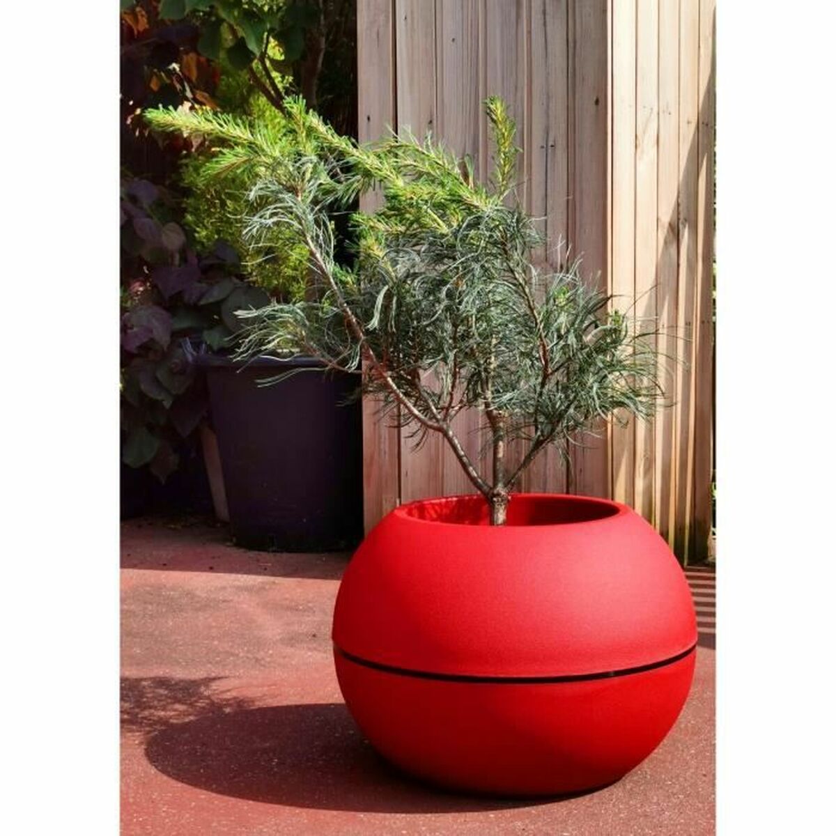 Vaso Riviera D40 Sfera Rosso Granito Ø 40 cm