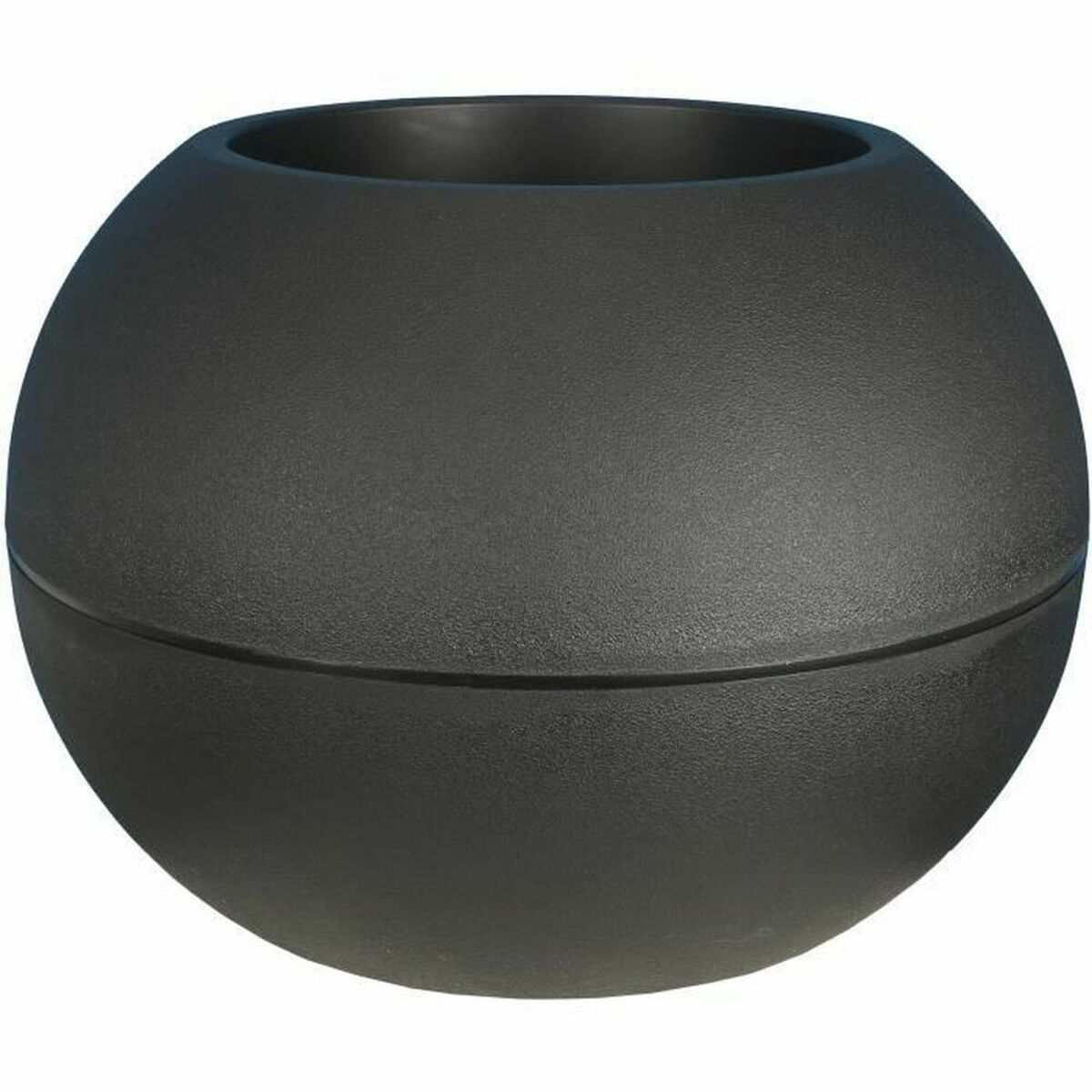 Vaso Riviera Nero Plastica Rotondo Sfera Ø 50 cm