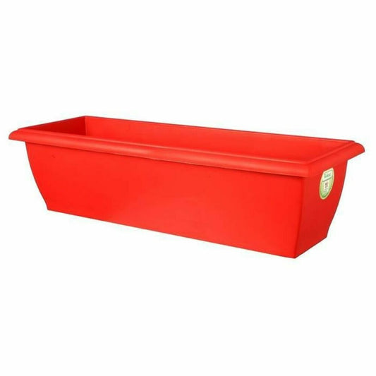 Vaso Riviera Rosso Plastica Rettangolare