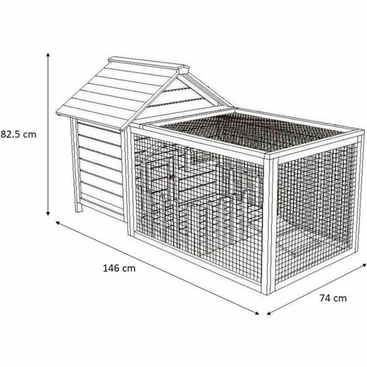 Gabbia Jojo 146 x 74 x 82,5 cm Legno