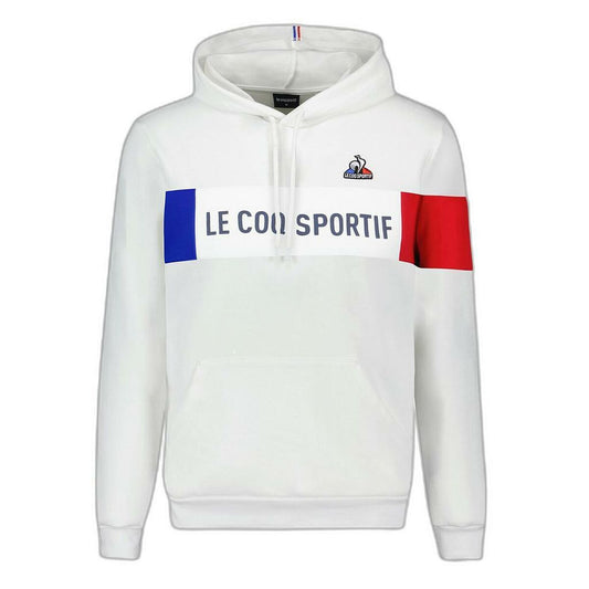 Felpa con Cappuccio Uomo Le coq sportif TRI HOODY NEW OPTICAL 2310015  Bianco