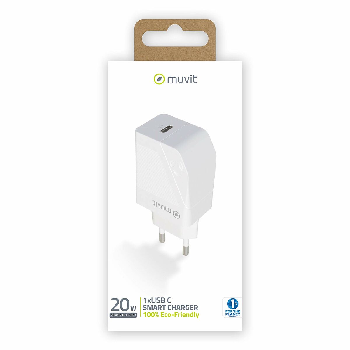 Caricabatterie da Parete Muvit MCACC0012 20 W Bianco Nero