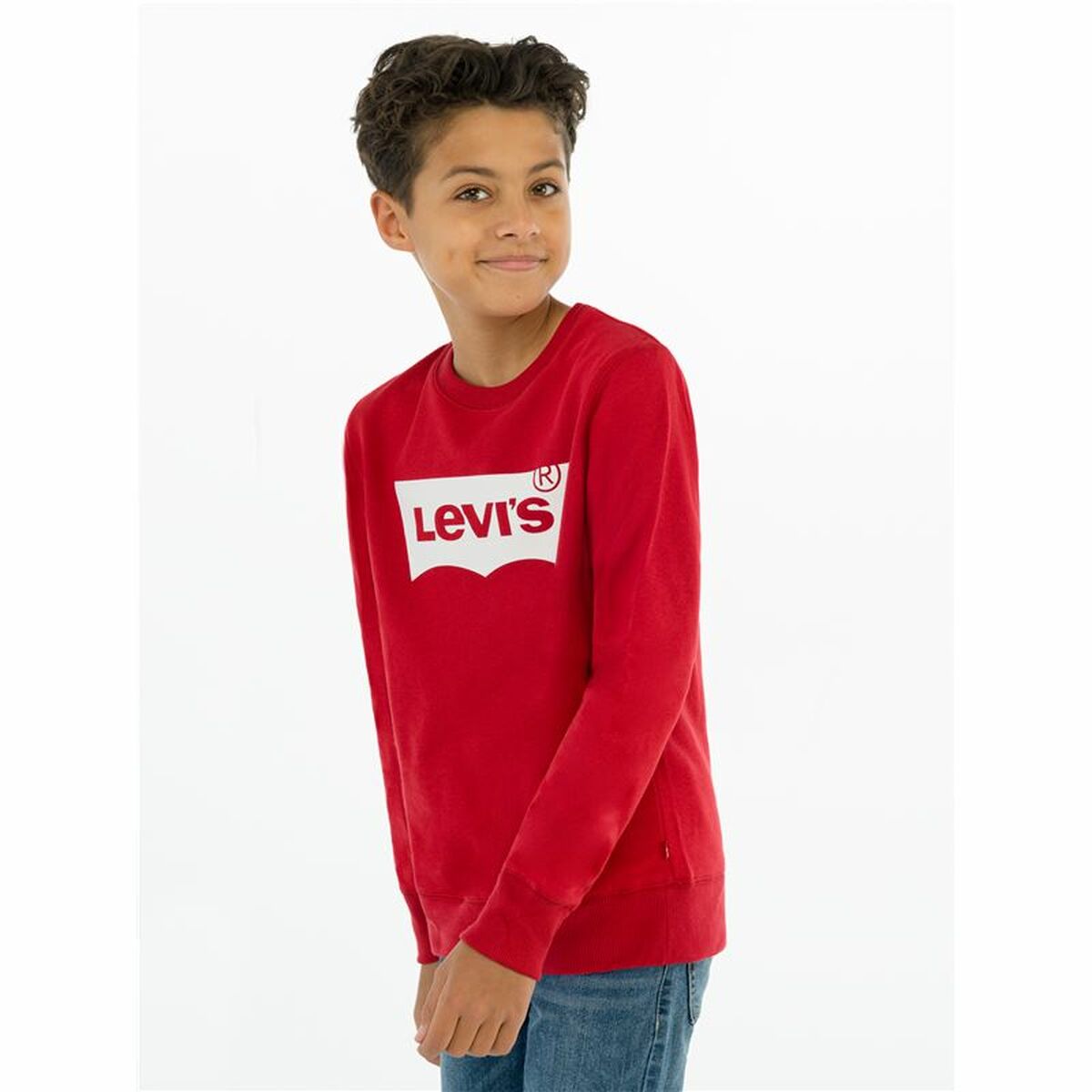 Felpa senza Cappuccio Bambino Levi's Batwing Crewneck  Rosso