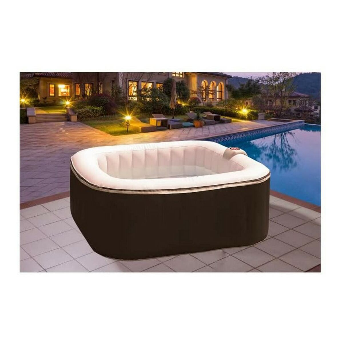 Spa Gonfiabile Sunspa Quadrato Nero 4 persone (155 x 155 x 65 cm)