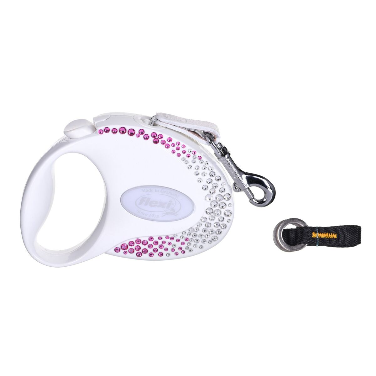 Guinzaglio per Cani Flexi Glam Composition with Swarovski crystals 3 m Bianco S