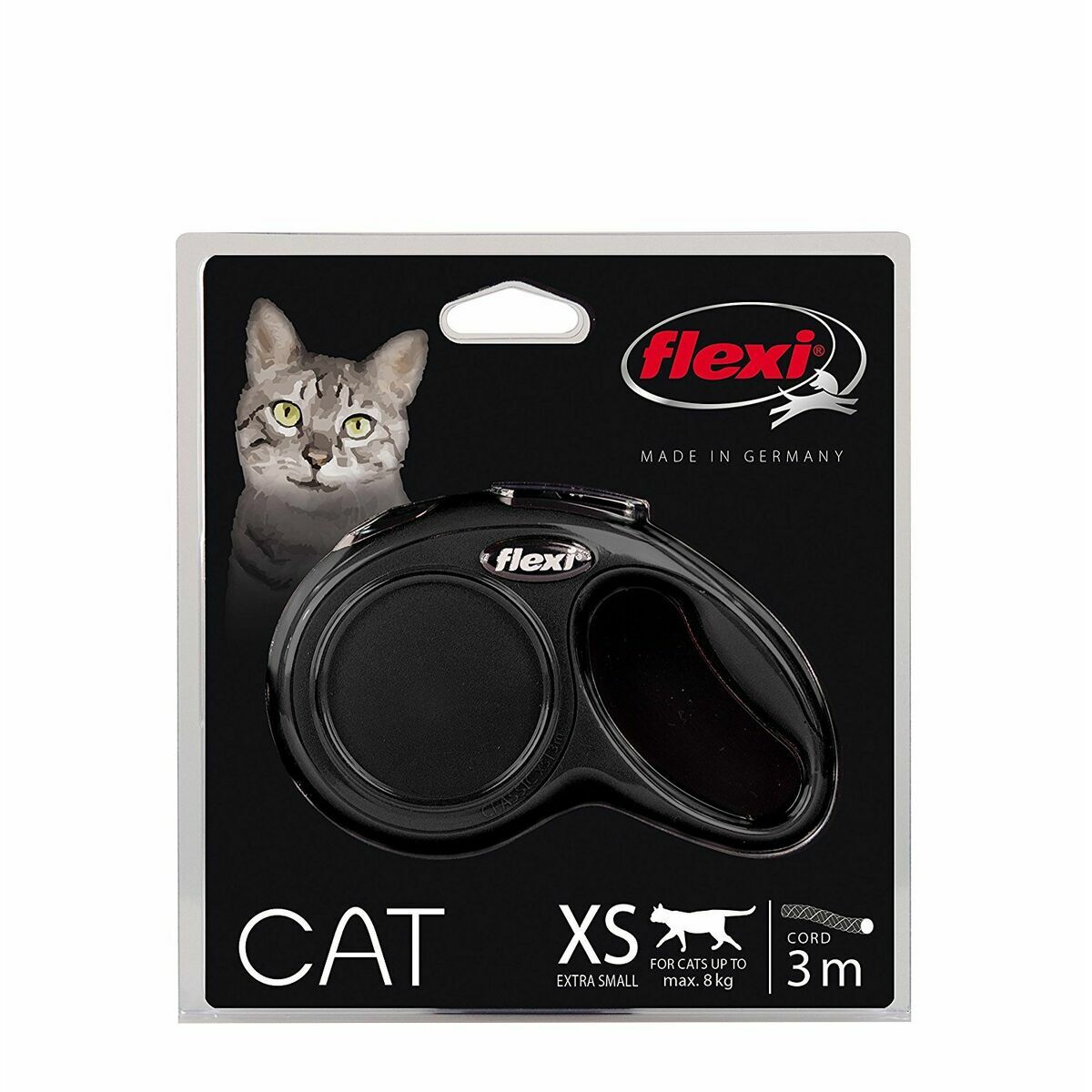 Guinzaglio per gatti Flexi XS Nero