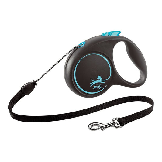 Guinzaglio per Cani Flexi BLACK DESIGN 5 m Azzurro Taglia M