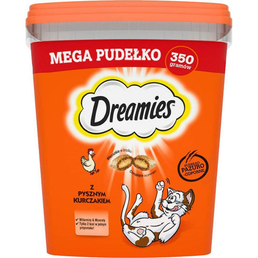 Spuntino per Cat Dreamies Mega 2 x 350 g Pollo Formaggio 350 g