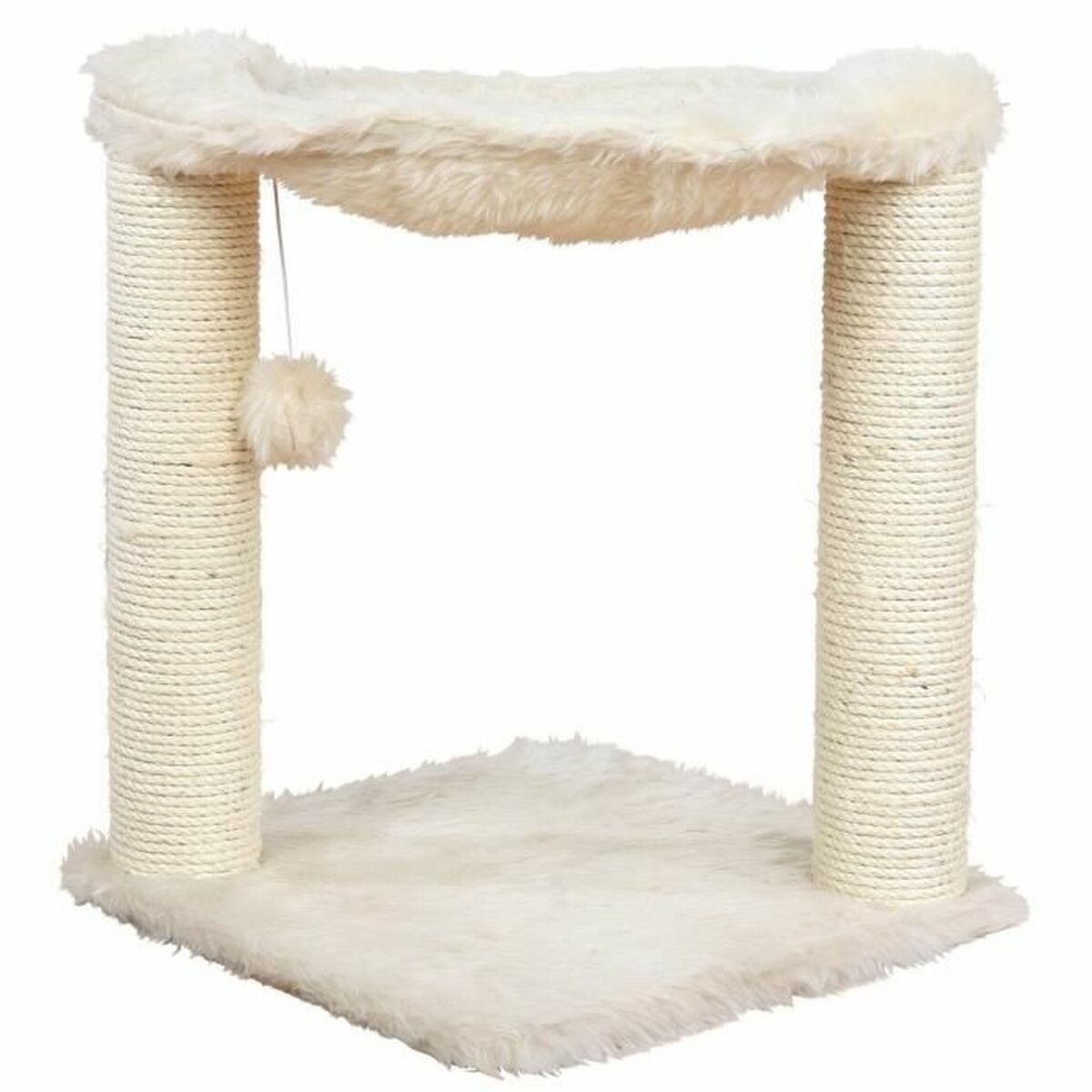 Albero tiragraffi per gatti Trixie Baza Crema Legno Sisal 50 cm