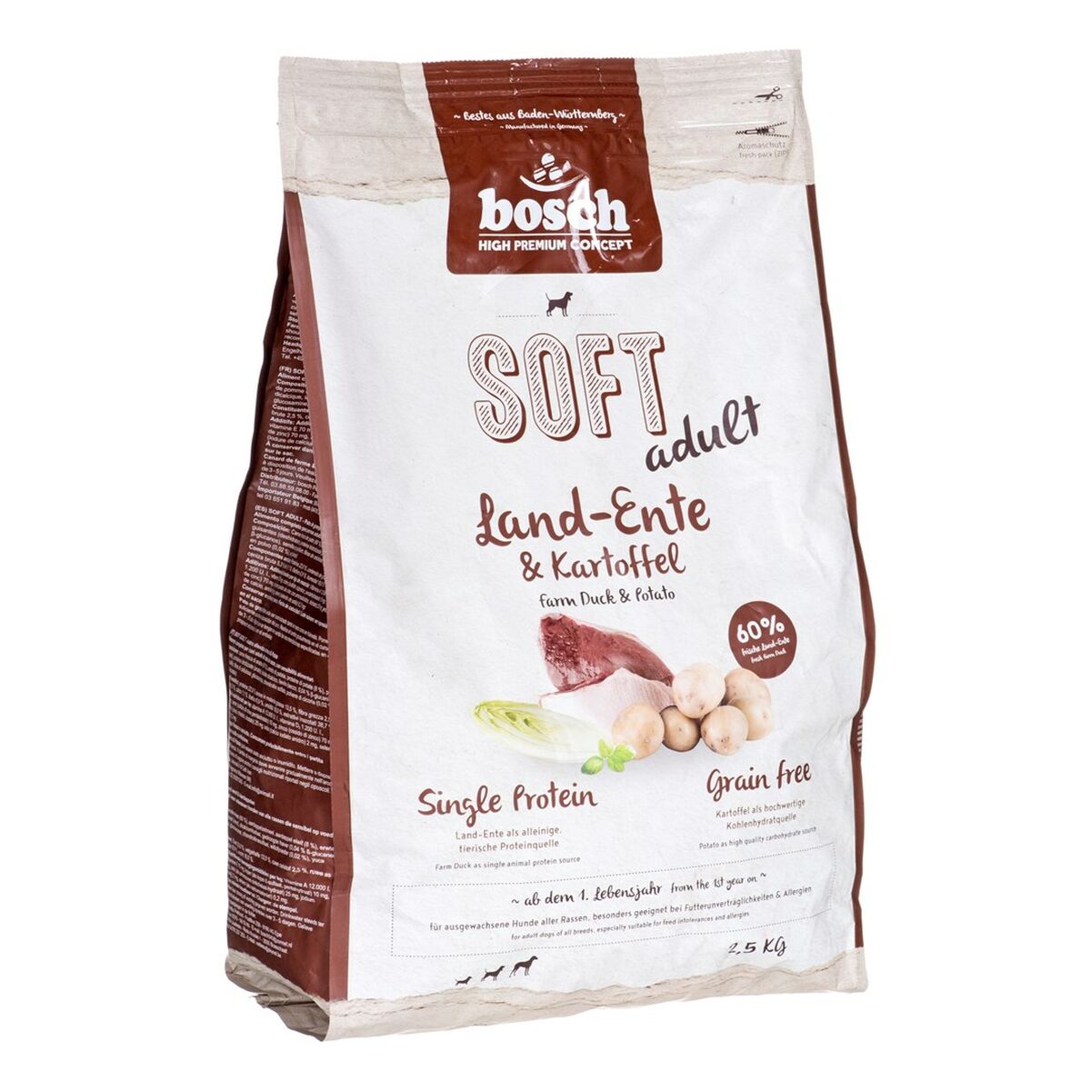 Io penso BOSCH Tiernahrung Adulto Anatra Patate 2,5 kg