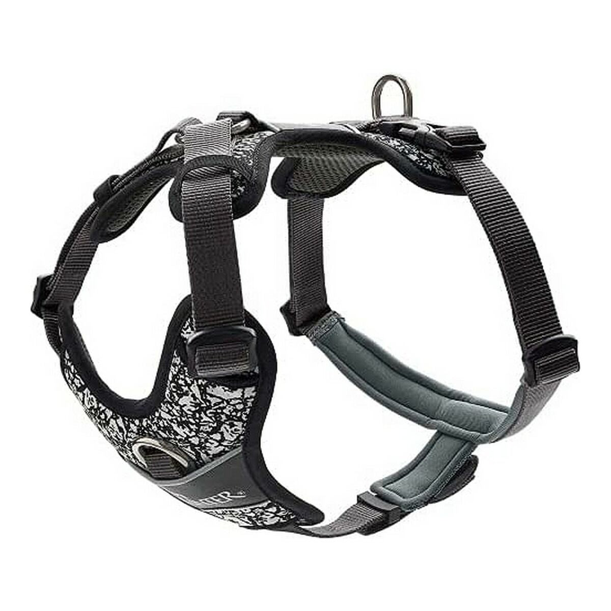 Imbracatura per Cani Hunter Divo Riflettente Nero/Grigio L/XL (79-107 cm)