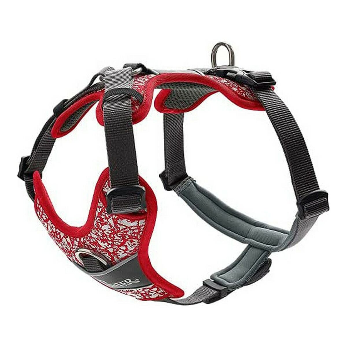 Imbracatura per Cani Hunter Divo Rosso Grigio Riflettente Taglia XS (34-47 cm)