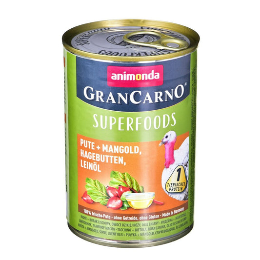 Cibo umido Animonda GranCarno Superfoods Tacchino Bietole 400 g